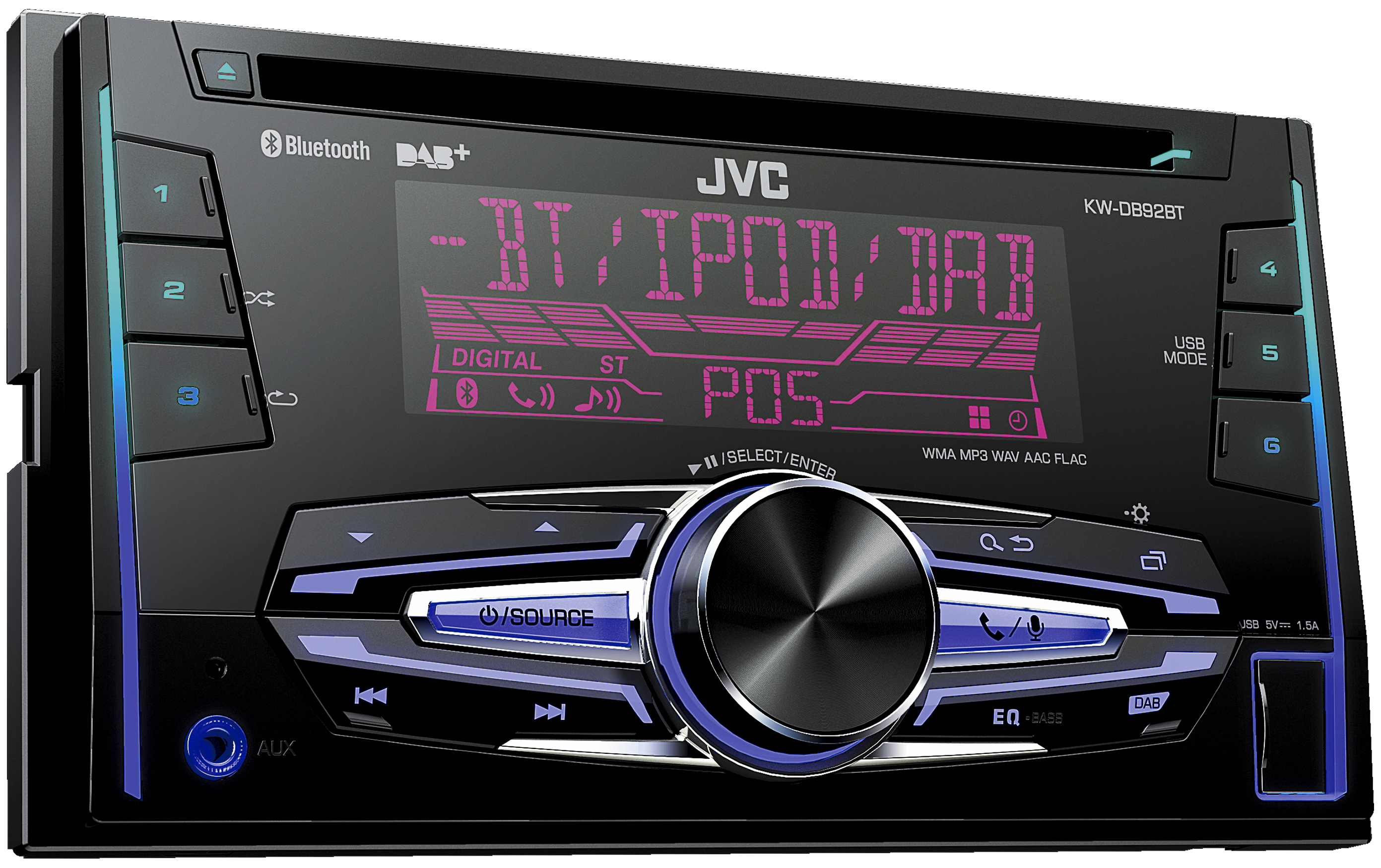 JVC KW-DB92BT Autoradio 2 DIN (Doppel-DIN), 50 Watt