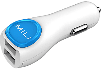 MILI Smart Dual Araç Tipi Şarj Cihazı + Kablo Beyaz