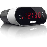 Lenco CR-07 - Wekkerradio met slaaptimer en dubbel alarm - Wit