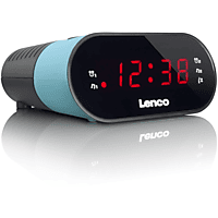 Lenco CR-07 - Wekkerradio met slaaptimer en dubbel alarm - Blauw