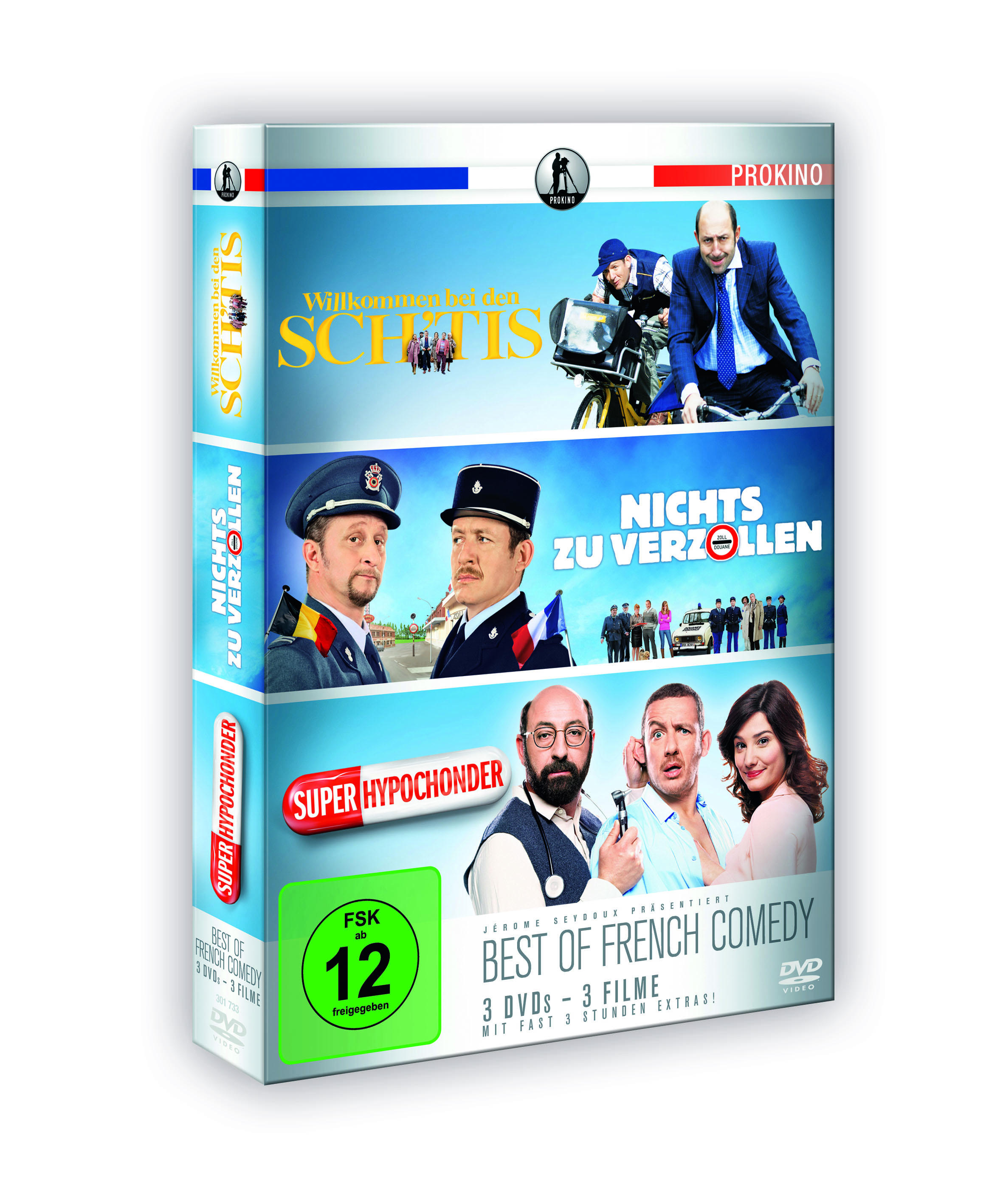 Best of French Comedy 3er Box (Willkommen bei den Sch'tis, Nichts zu Verzollen, Superhypochonder) DVD