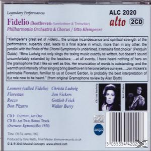 CD-Rückseite: Fidelio (Beethoven), mit Titellisten, Künstlerfotos und Barcode.