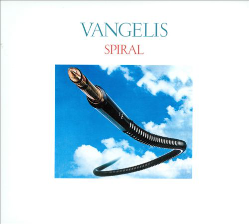 A Vangelis Spiral CD borítója. Egy jack-kábel kék égen, felhőkkel.