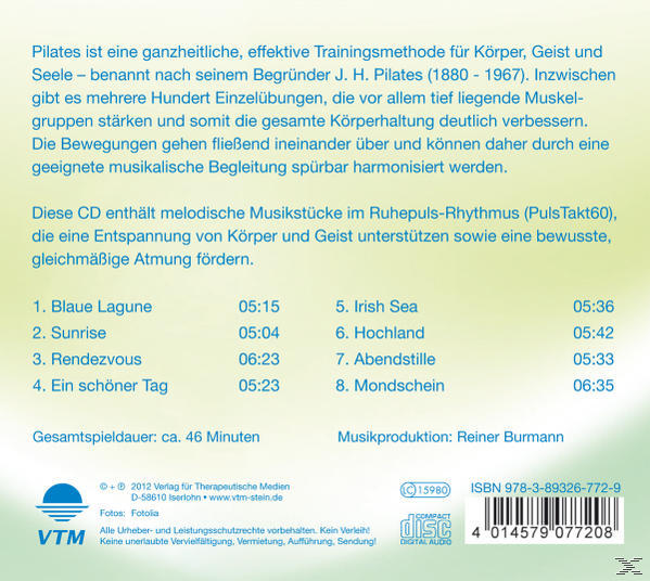 Arndt Stein - Pilates Musik 2-Ruhig & Entspanned  - (CD)