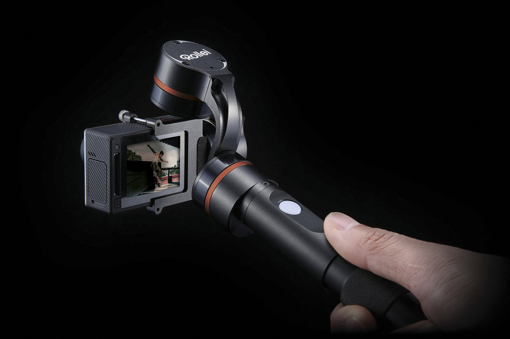 ROLLEI Elektronischer Stabilisator eGimbal G4, elektronischer Stabilisator, Schwarz