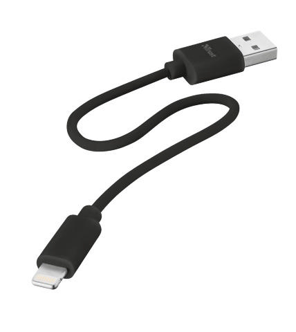 TRUST 20359 Lightning Data Kablosu 20 cm Siyah