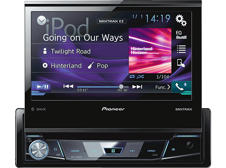 Autorradio Pioneer AVHX7800BT, 1 DIN, Bluetooth, USB
