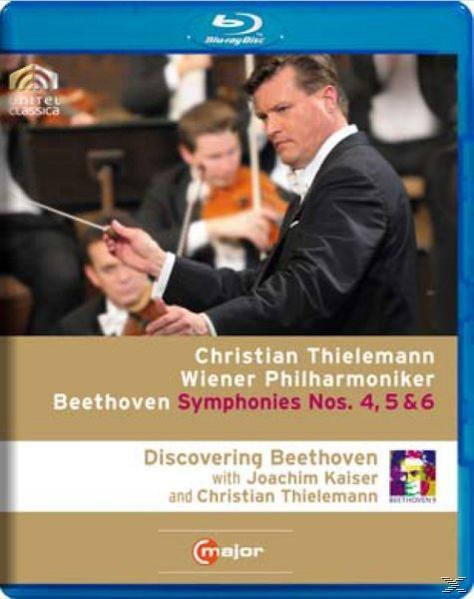 Blu-ray-Cover. Ein Dirigent mit Taktstock dirigiert ein Orchester. Text: Beethoven Symphonien. Titel: Christian Thielemann, Wiener Philharmoniker.