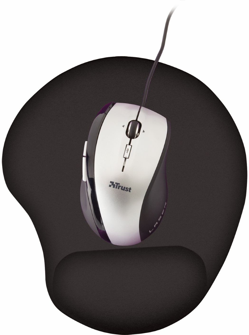 TRUST Tapis de souris en gel Bigfoot Noir (16977)