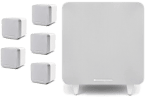 MINX S315 V2 Heimkino 5.1 Lautsprecher Set, 300 Watt, weiß hochglanz