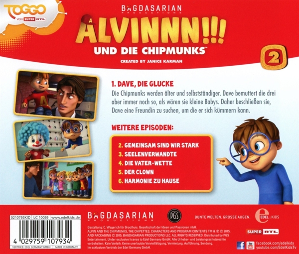 Sind Chipmunks Stark (2)Hsp.Z.Tv-Serie-Gemeinsam (CD) Und Wir - Alvinnn!!! Die -
