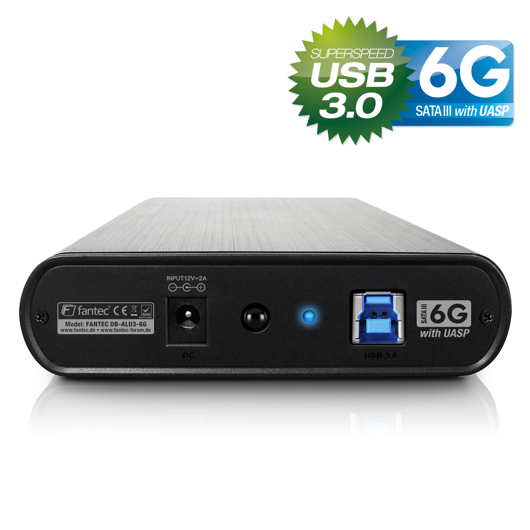 FANTEC 1659 DB-ALU3-6G, Schwarz