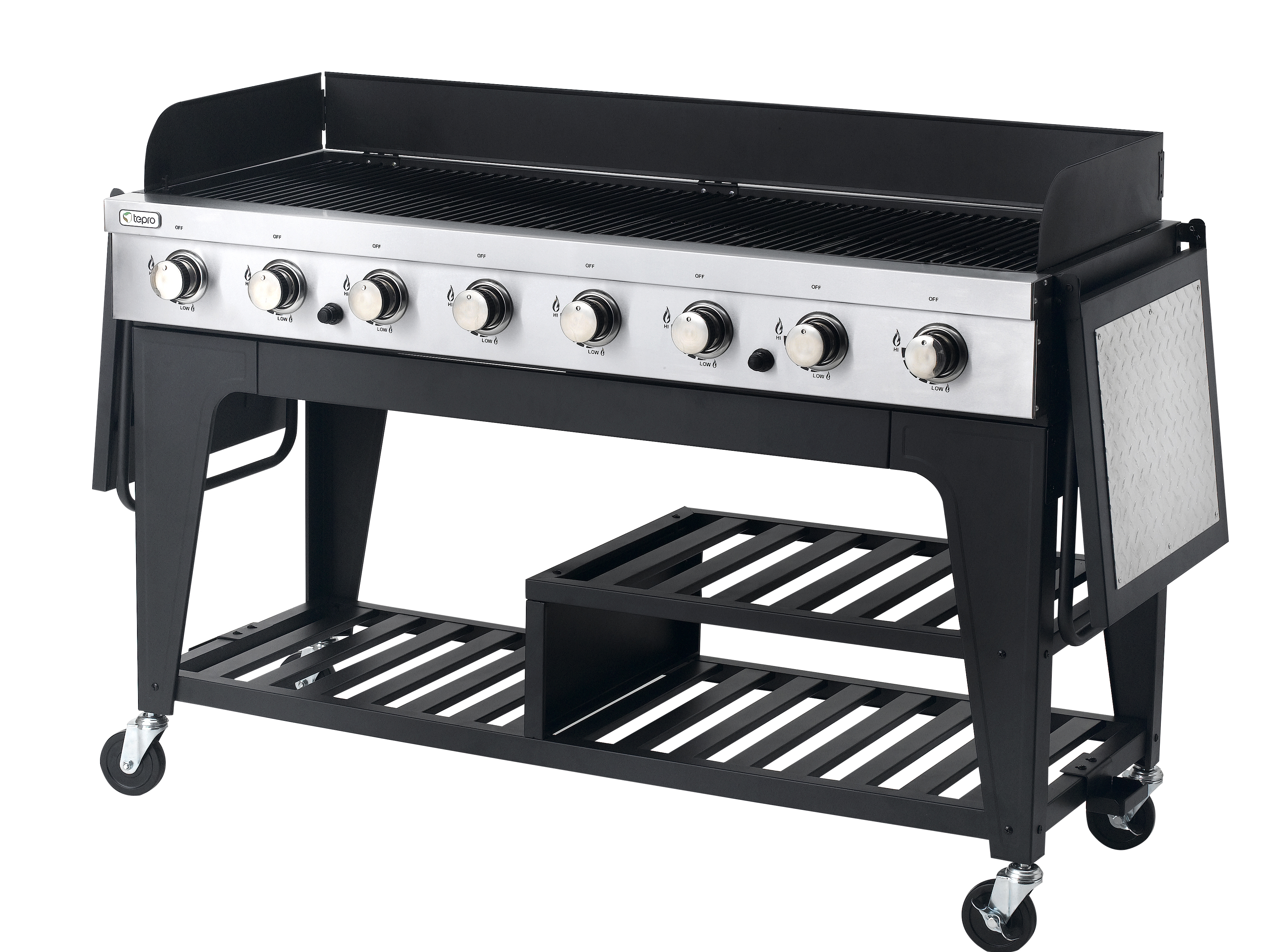 TEPRO 3155 Montgomery Gasgrill, Schwarz/Edelstahl (32000 Watt)