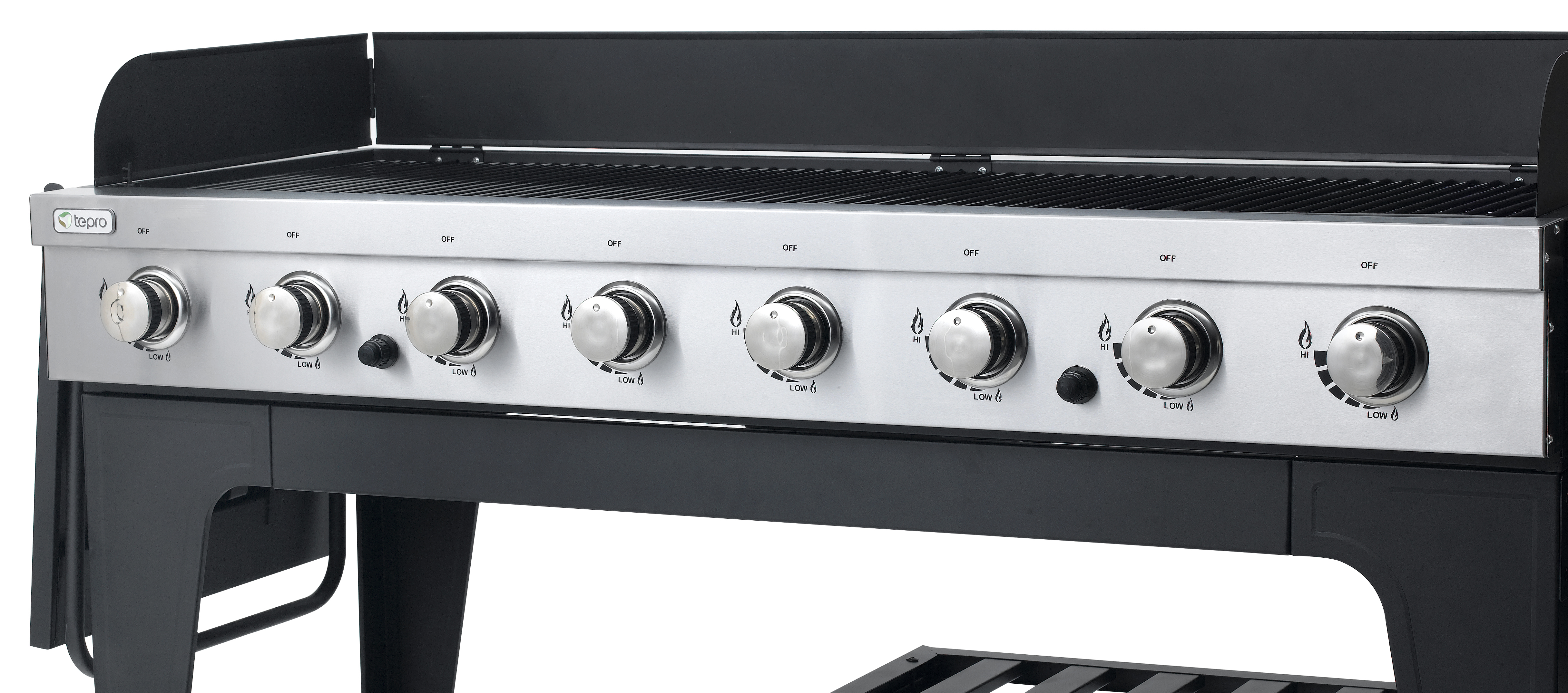 TEPRO 3155 Montgomery Gasgrill, Schwarz/Edelstahl (32000 Watt)