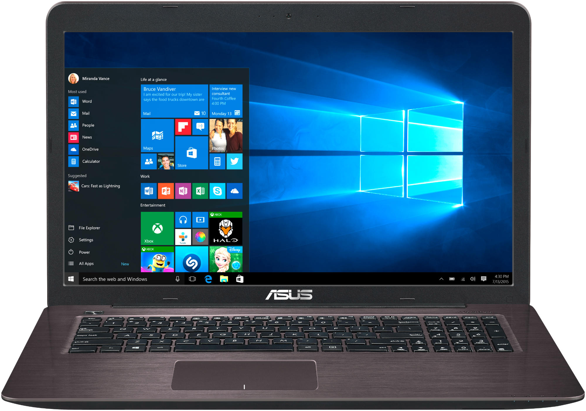 ASUS R753UB-TY046T - 17,3 Zoll - Intel® Core™ i7 i7-6500U - 8 GB - 1 TB - NVIDIA - Windows 10 Home (64 Bit)