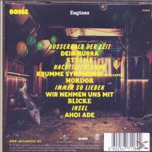 CD-Cover-Art mit dunklem, urbanem Setting. Text listet Songtitel und Künstlernamen 'BOSSE'.