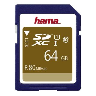 HAMA 124136 Class 10 - SDHC-Cartes mémoire  (64 GB, 80 MB/s, Bleu)