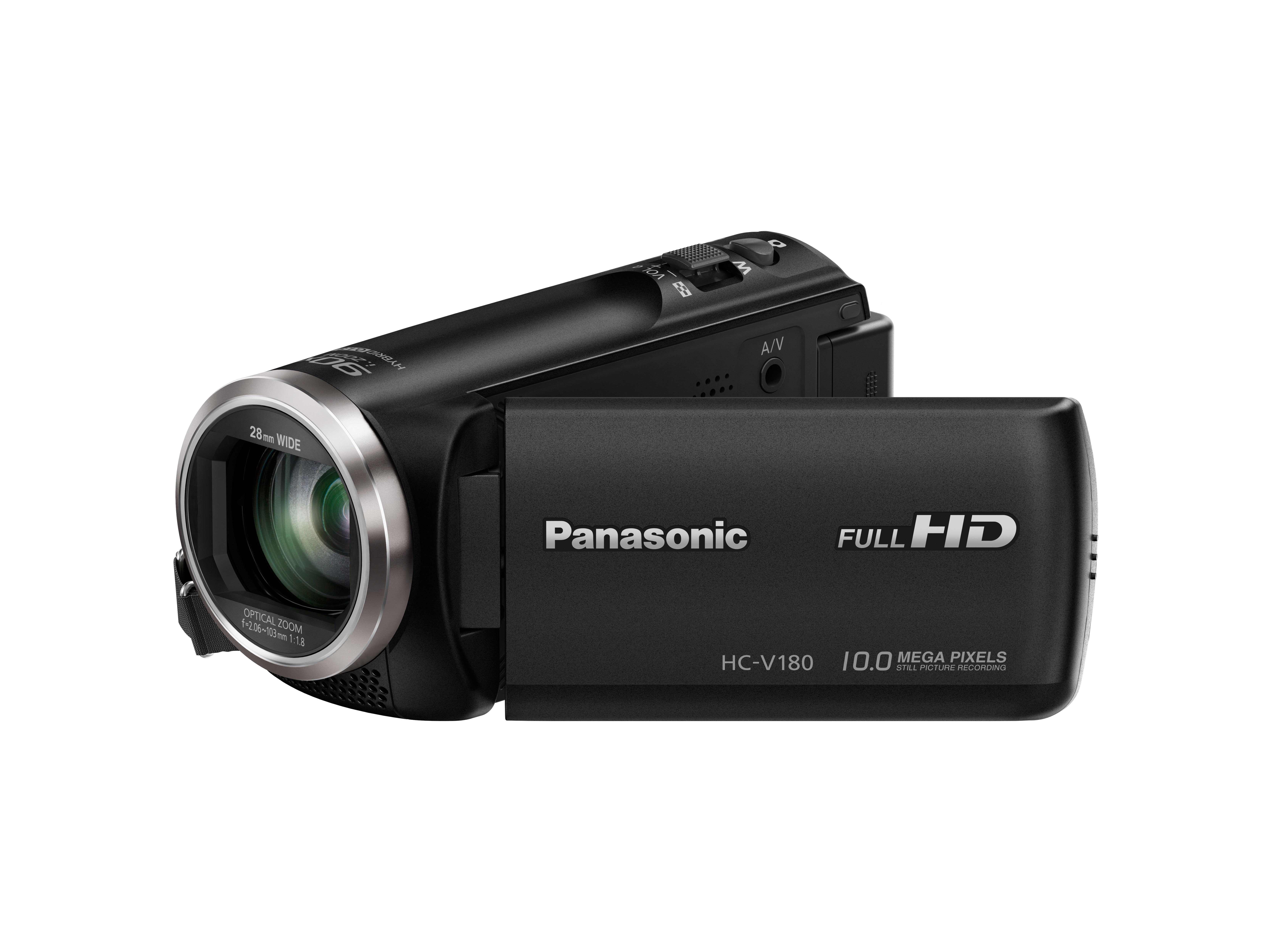 PANASONIC HC-V180 Camcorder , BSI MOS 2,5 Megapixel, 50xopt. Zoom