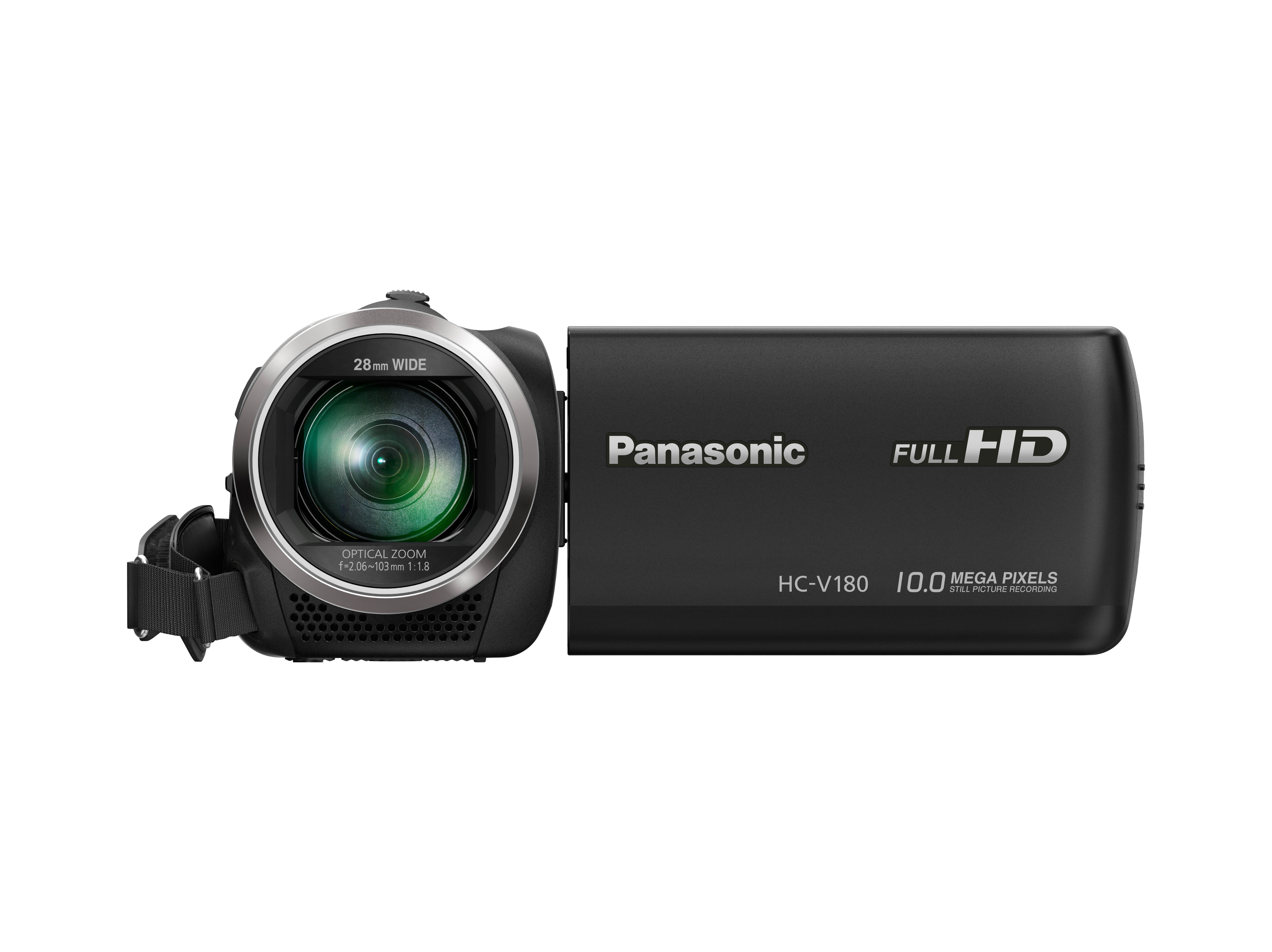 PANASONIC HC-V180 Camcorder , BSI MOS 2,5 Megapixel, 50xopt. Zoom