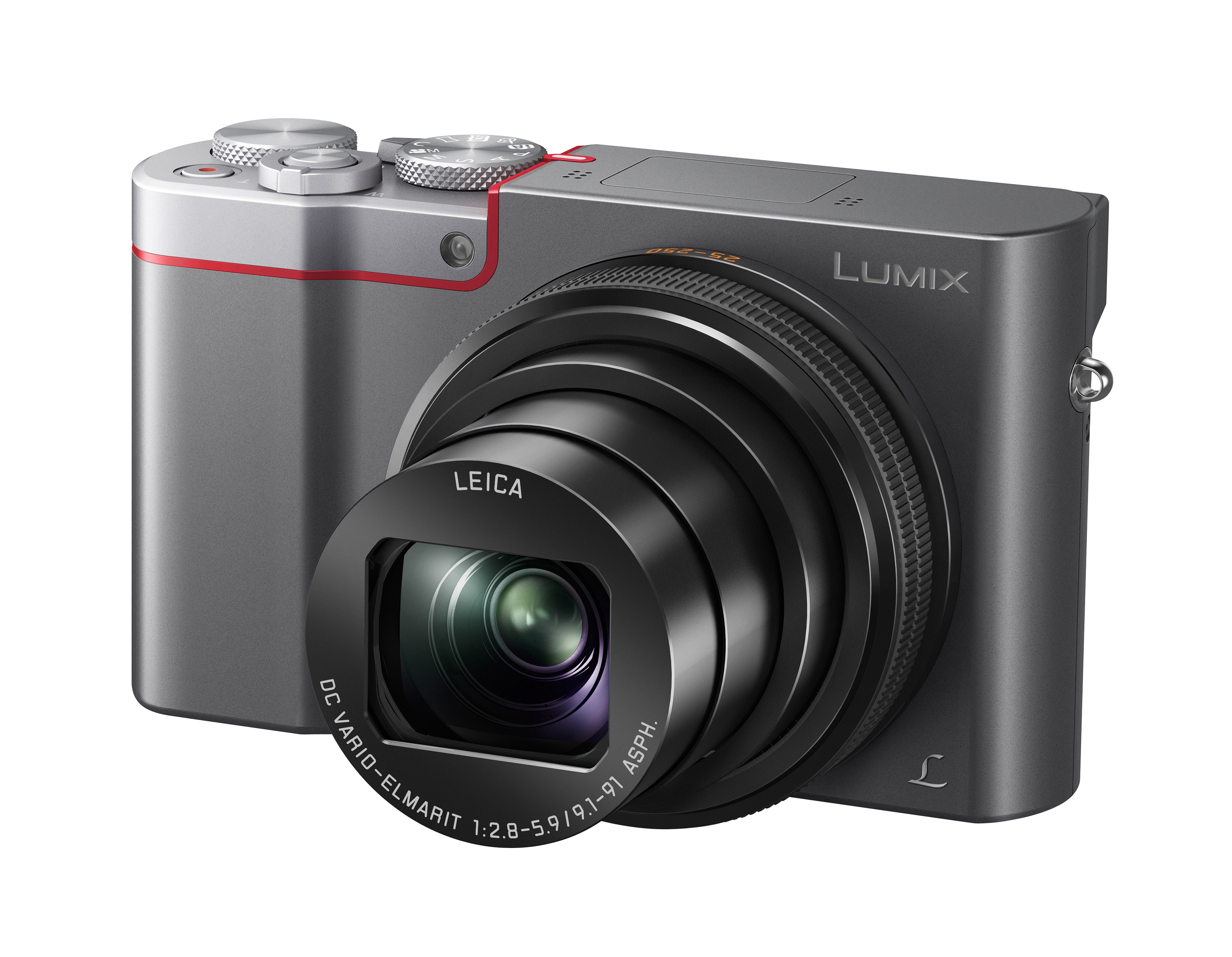 PANASONIC Lumix DMC-TZ101 LEICA Digitalkamera Anthrazit/Silber, 10x opt. Zoom, LCD-Display