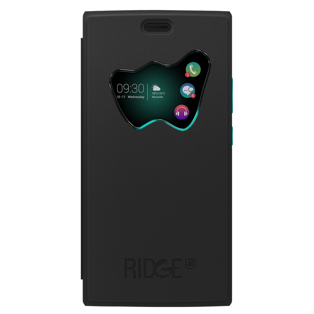 WIKO 94781, Bookcover, Wiko, Ridge 4G, Schwarz