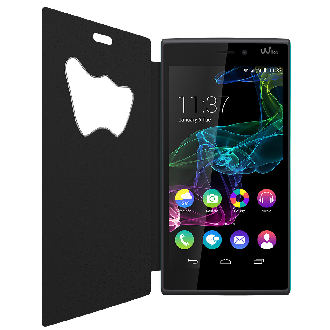 WIKO 94781, Bookcover, Wiko, Ridge 4G, Schwarz