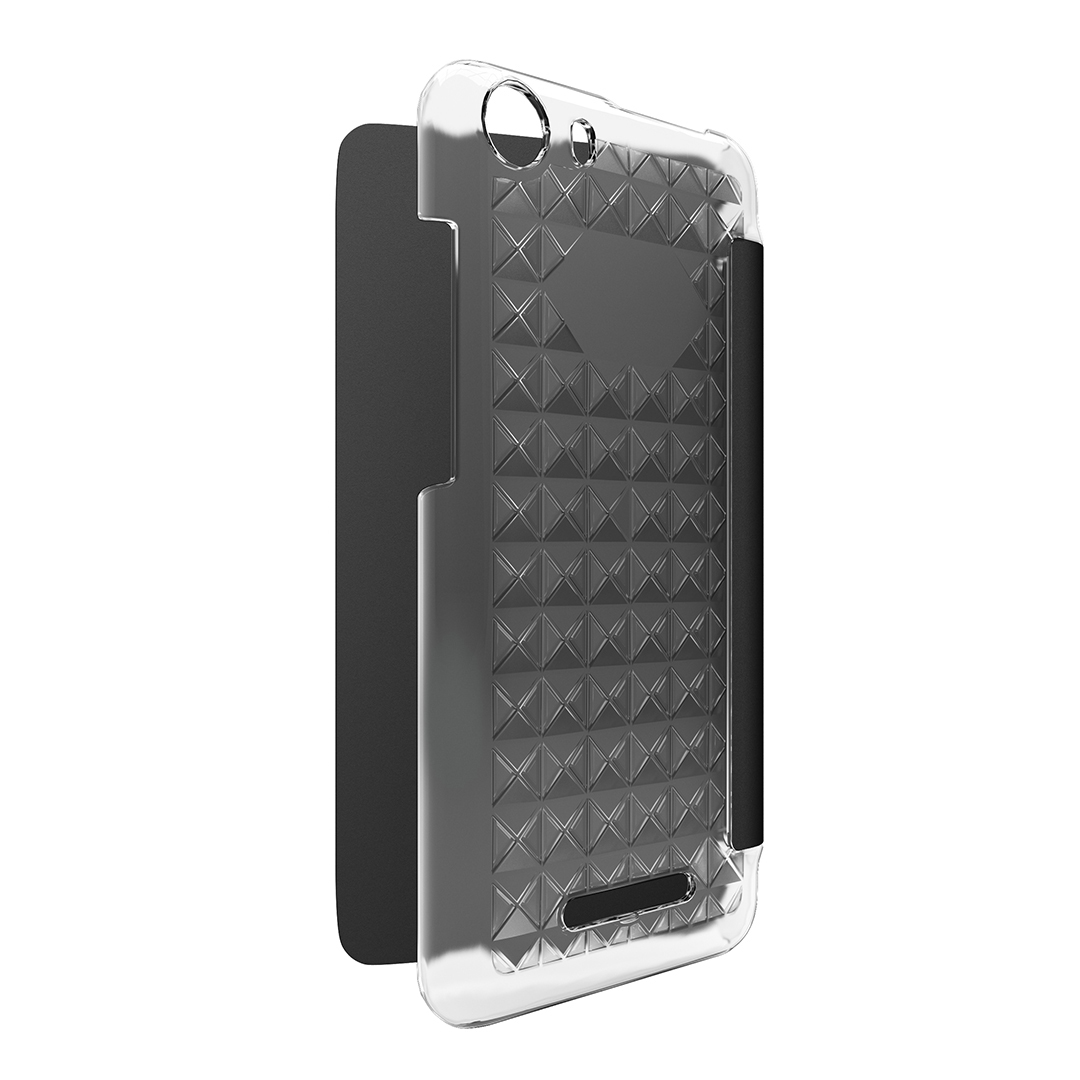 WIKO 95411, Bookcover, Wiko, Lenny 2, Schwarz/Transparent