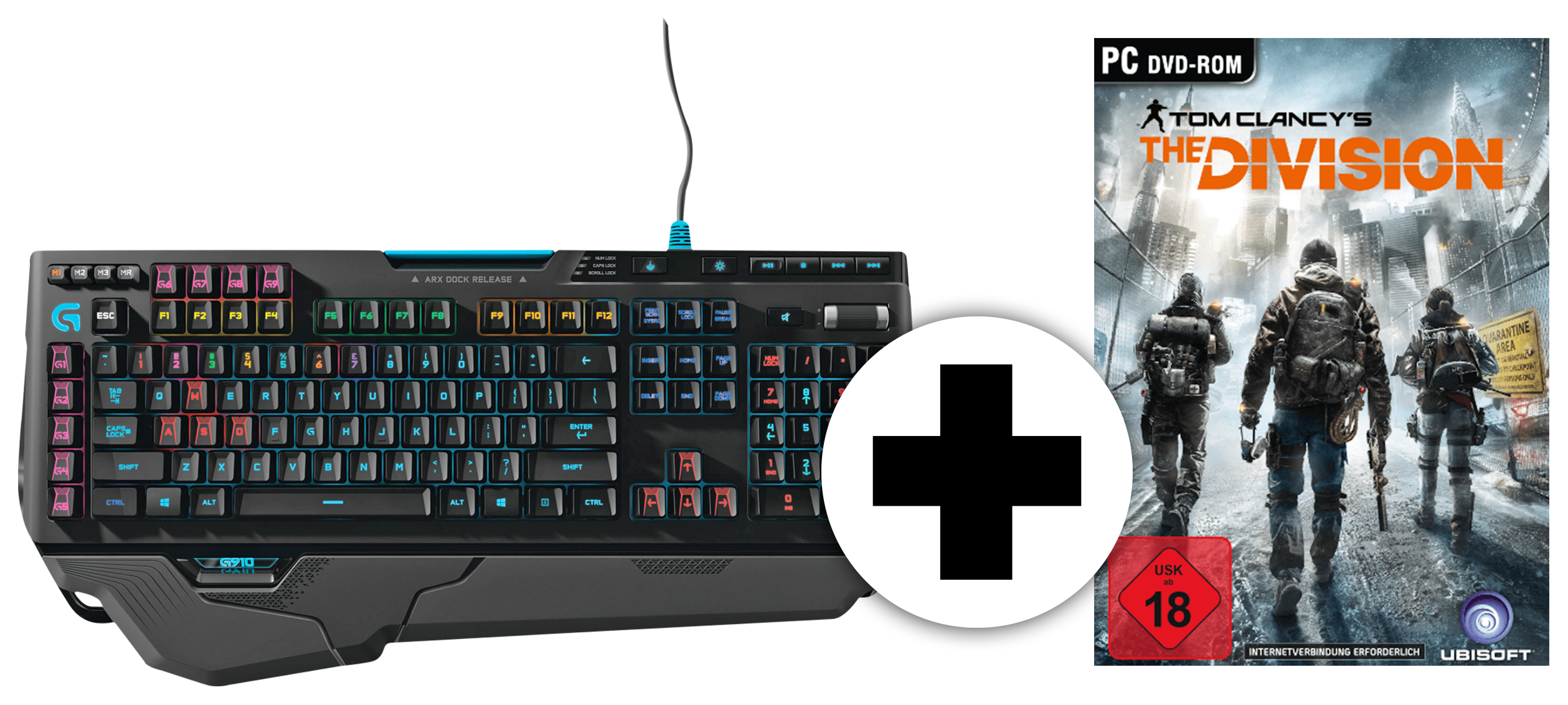 LOGITECH G910 ORION SPARK SE (INCL. TOP Game THE DIVISION / VÖ 08.03.2016), Gaming Tastatur, kabelgebunden, Schwarz