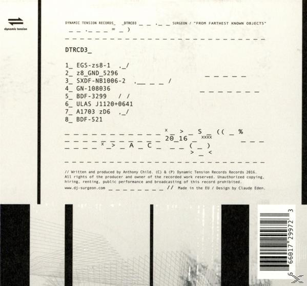 Surgeon - From Farthest Known Objects  - (CD)