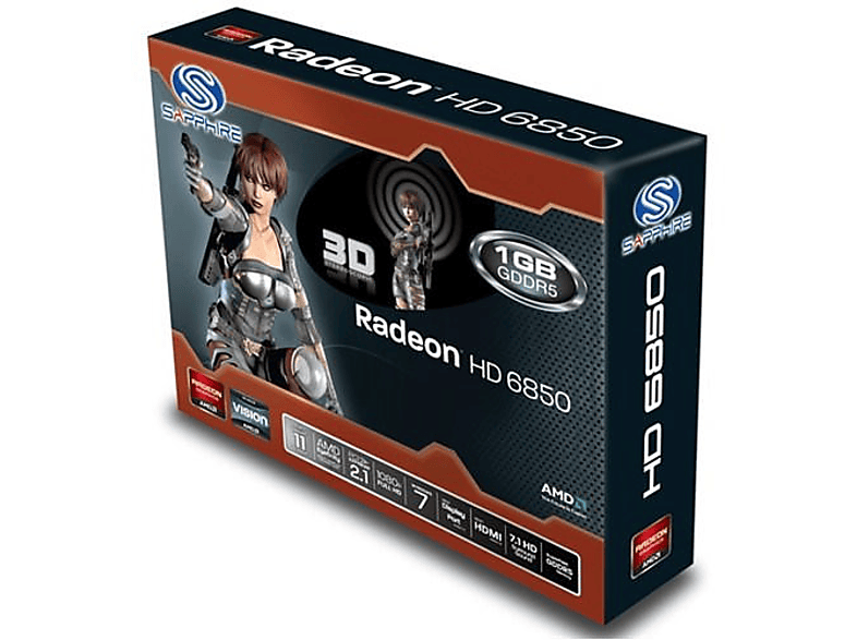 SAPPHIRE AMD Radeon HD6850 1GB 256 Bit GDDR5 (DX11) PCI-E 2.0