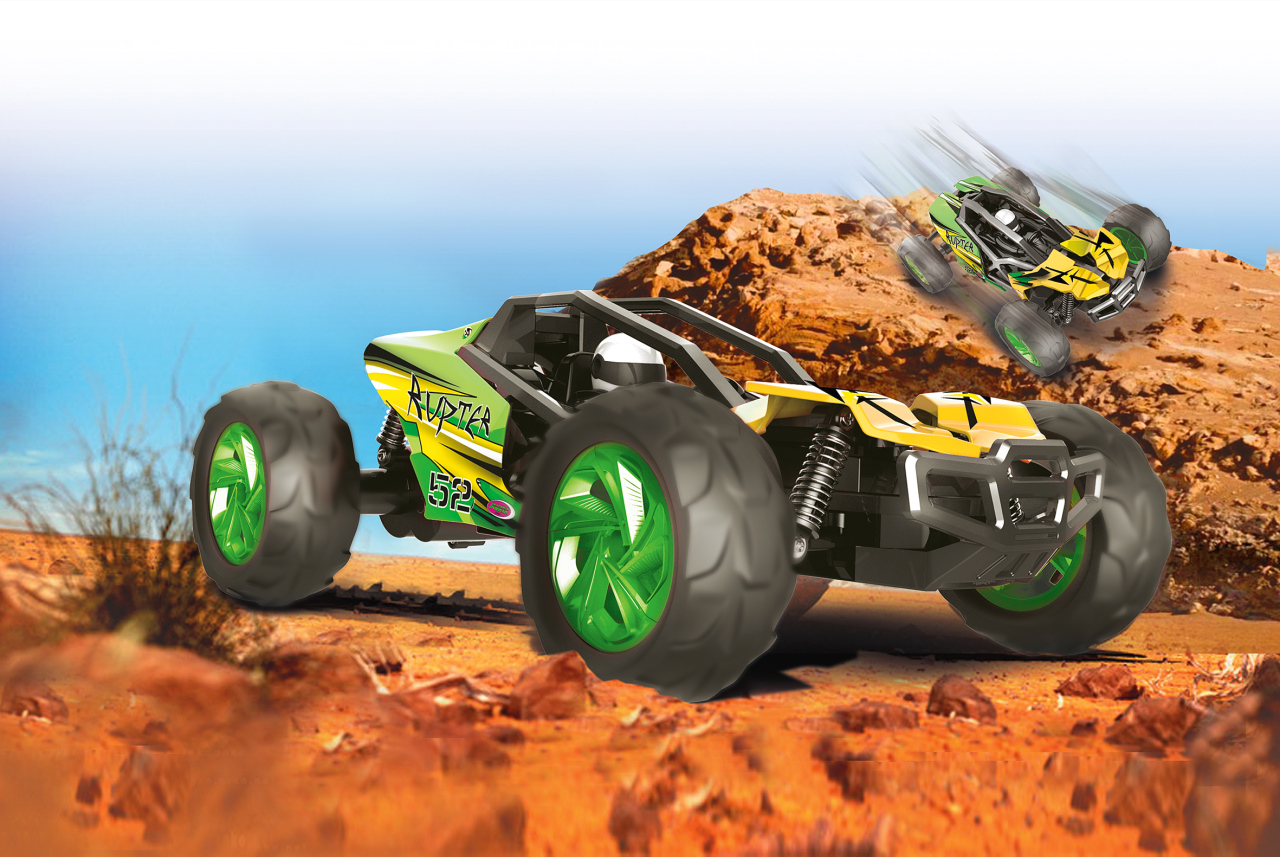 JAMARA 410009 Rupter Buggy 1:14 RC Car, Grün/Schwarz