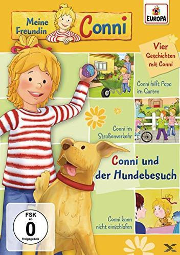 Kinder-DVD-Cover mit Cartoon-Mädchen, Hund und verschiedenen Szenen einer Nachbarschaft.