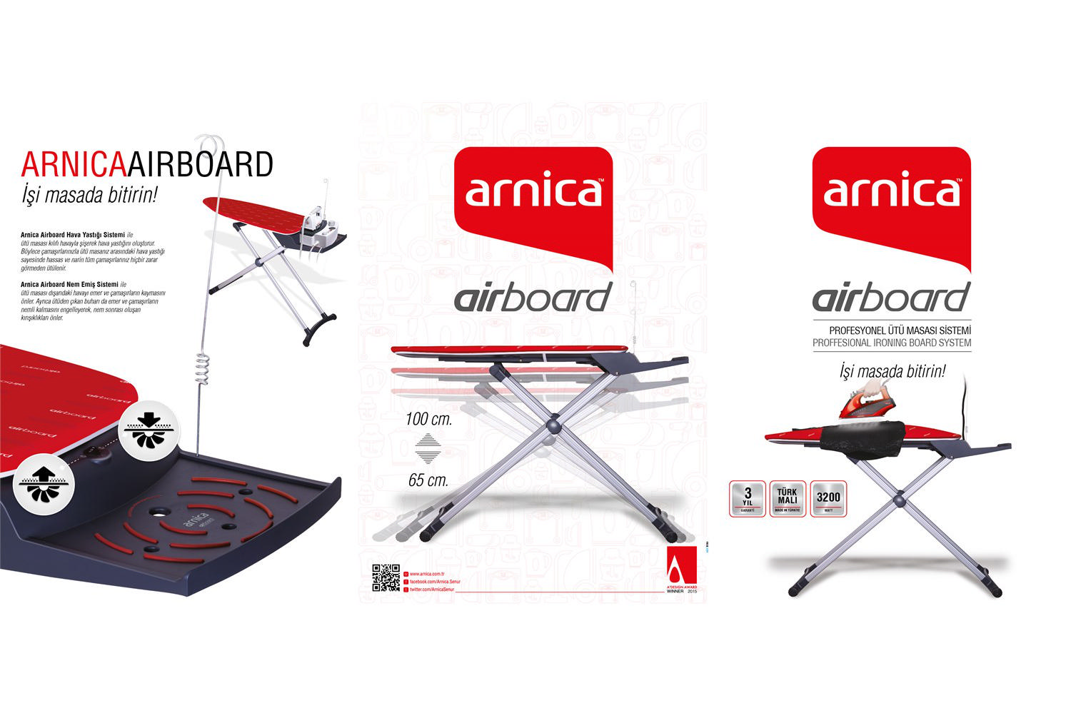 ARNICA Airboard Profesyonel Ütü Masası