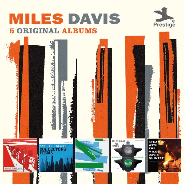 Miles Davis 5 Original Alben CD-Cover, einschließlich 5 Albumcover.