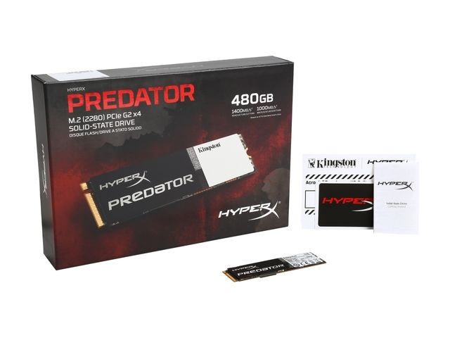 KINGSTON Digital HyperX Predator 480GB PCIe Gen2 x4 M.2 Dahili SSD SHPM2280P2 / 480G