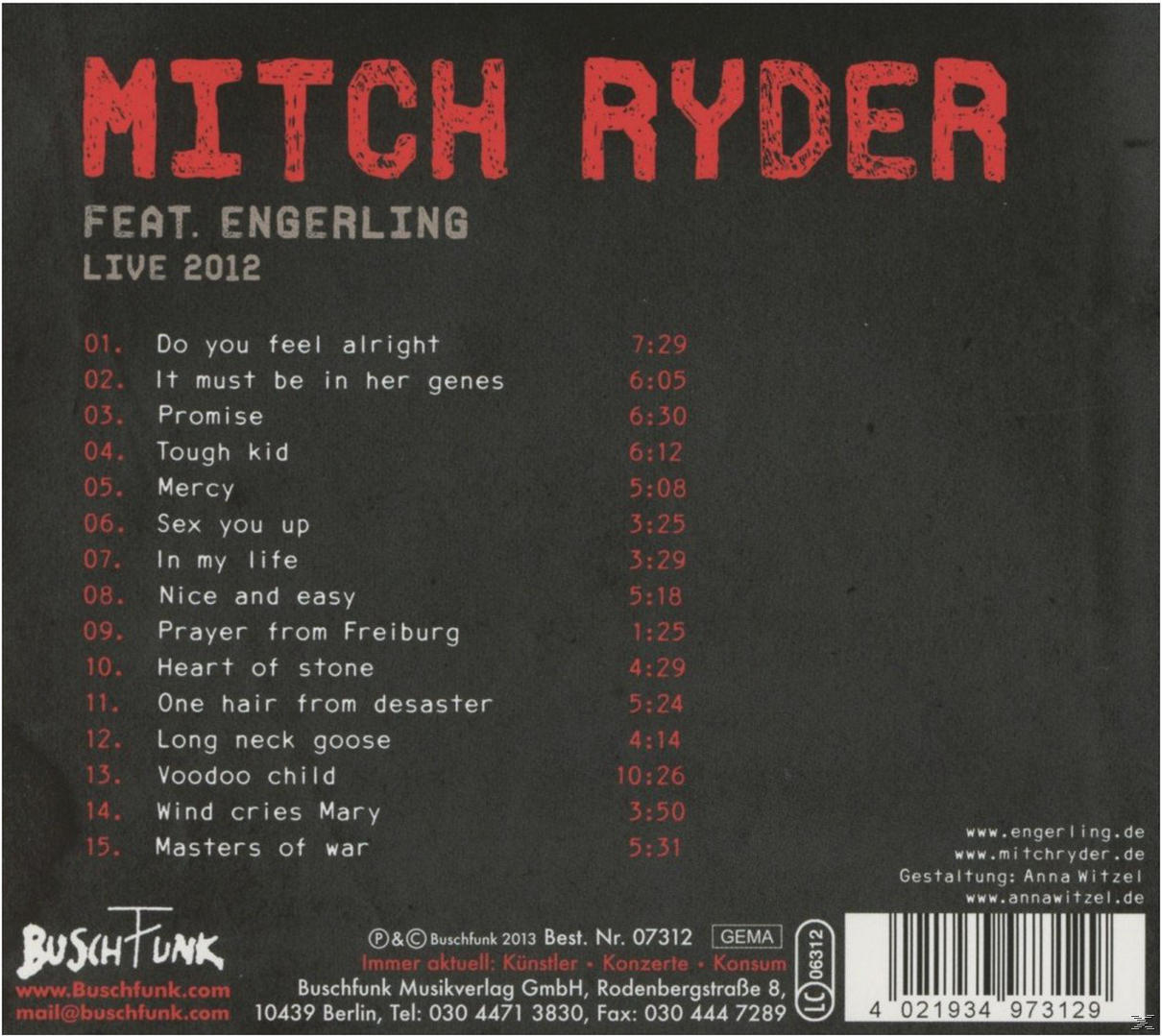 Mitch Ryder - It's Killing Me  - (CD)