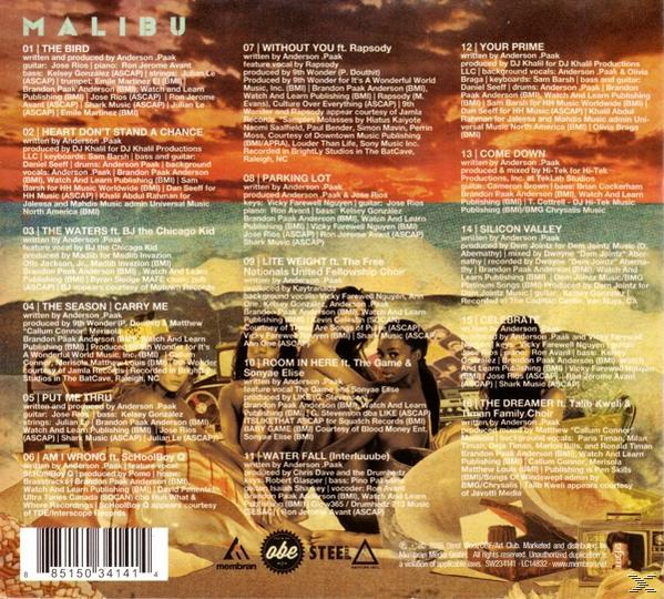 Malibu - (CD) Anderson - .Paak