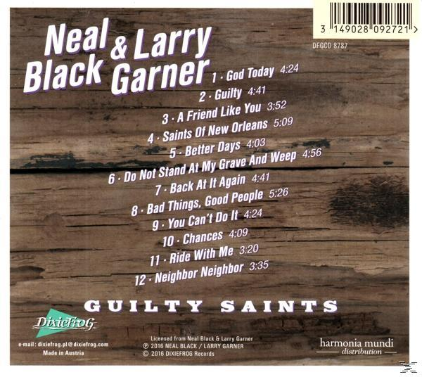 Black,Neal & Garner,Larry - Guilty Saints  - (CD)