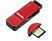 HAMA USB3.0 - lecteur de cartes (Rouge/Noir)