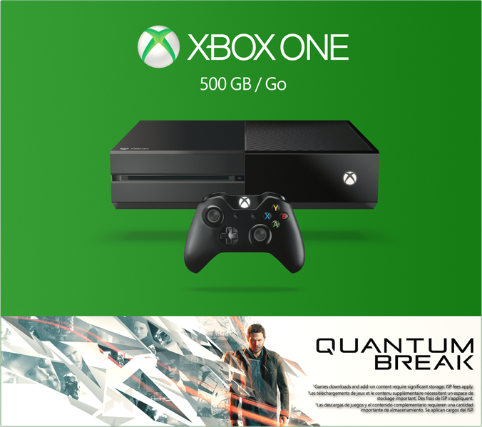 MICROSOFT Xbox One 500 GB mit Quantum Break (download Code) + Alan Wake (download Code)