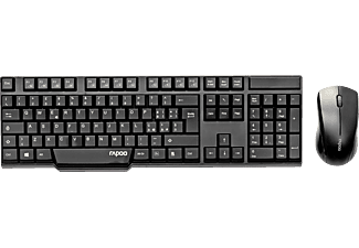 RAPOO X1830 - Tastatur & Maus (Schwarz)
