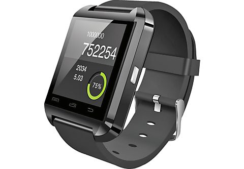 Smartwatch - Ksix Smart Notifier Watch, pantalla TFT 1.44", Bluetooth, negro