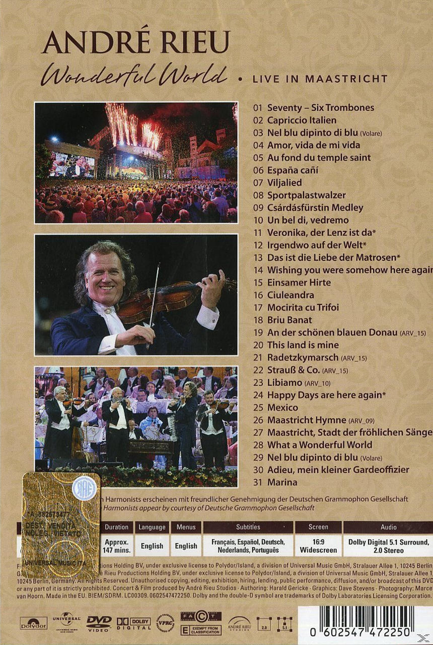André Rieu - Wonderful World-Live In Maastricht  - (DVD)