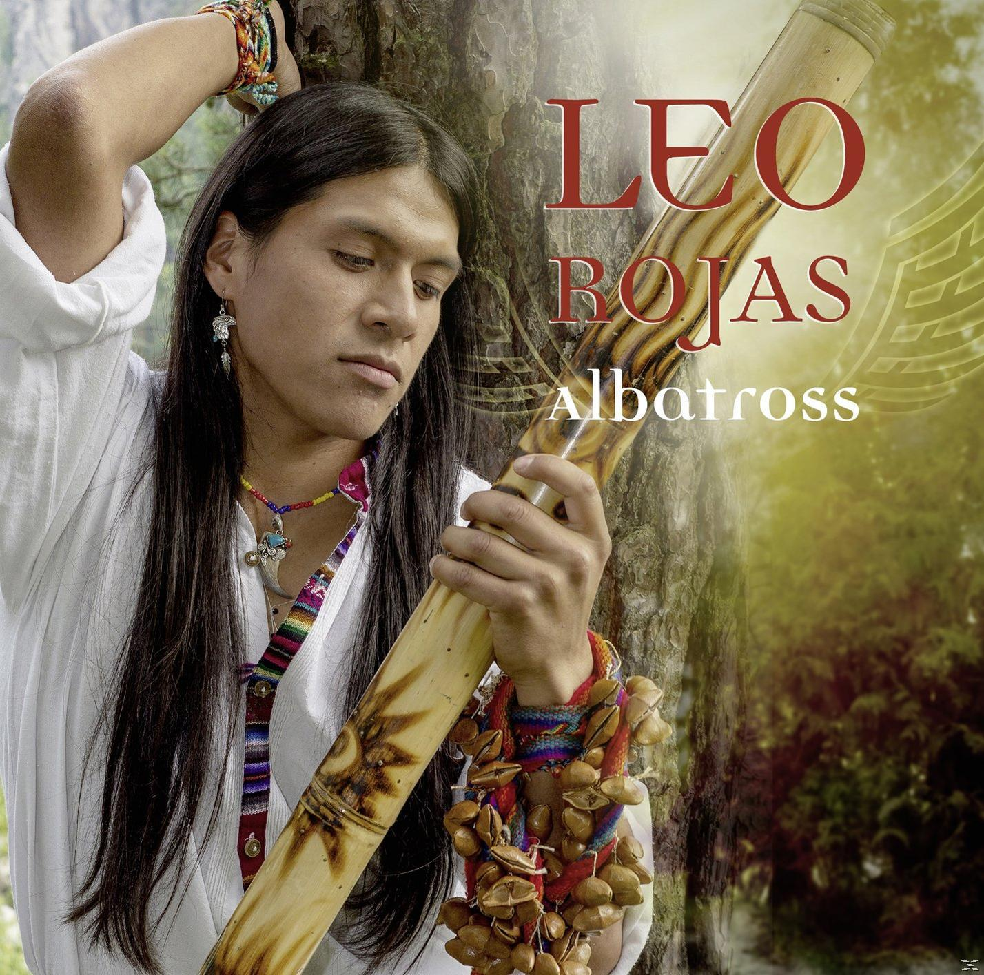 Albumcover mit einem Mann, der ein Didgeridoo hält. Titel: Leo Rojas - Albatross.