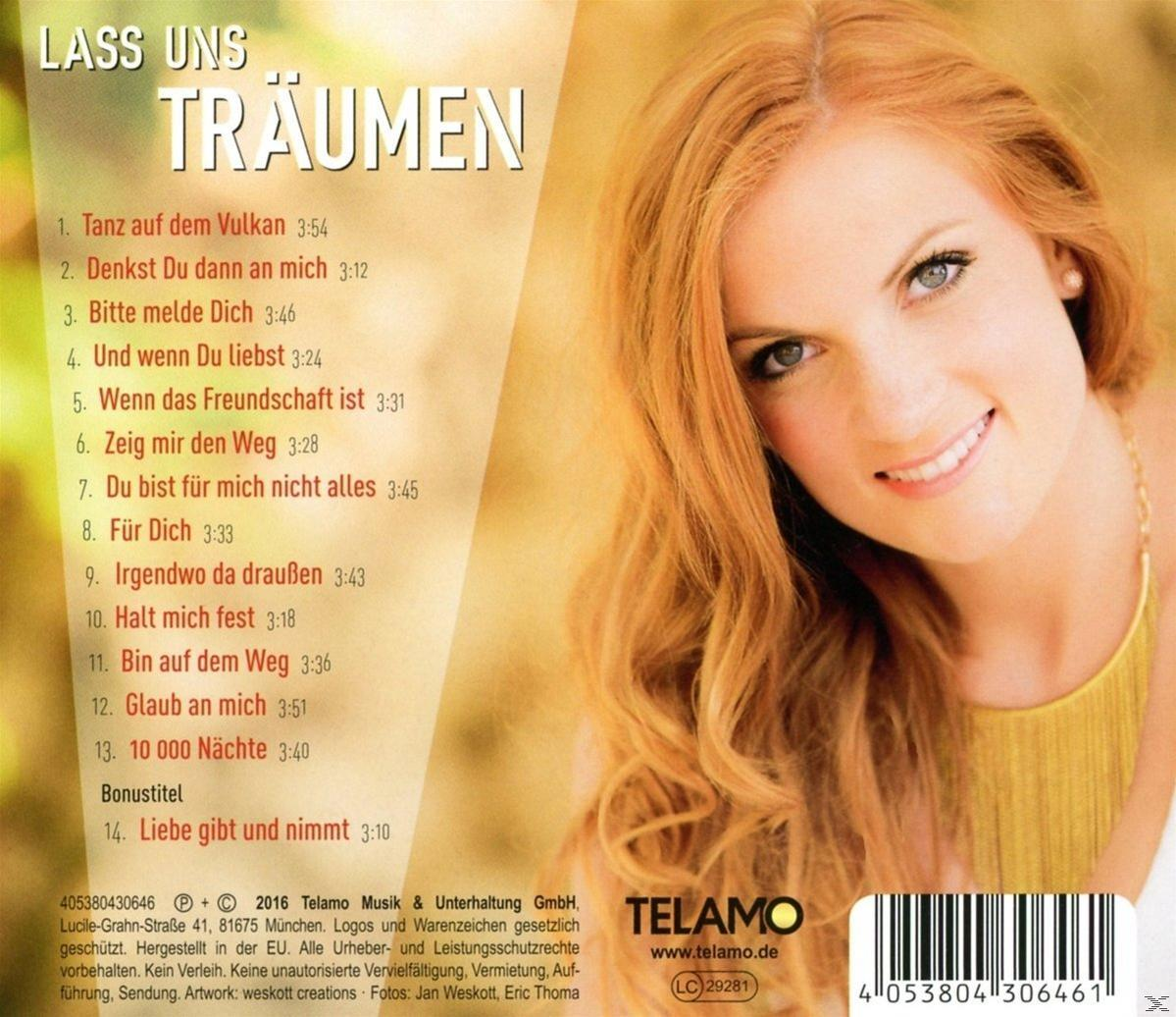 CD-Cover mit einer lächelnden Frau. Text: Lass Uns Träumen und eine Songliste.