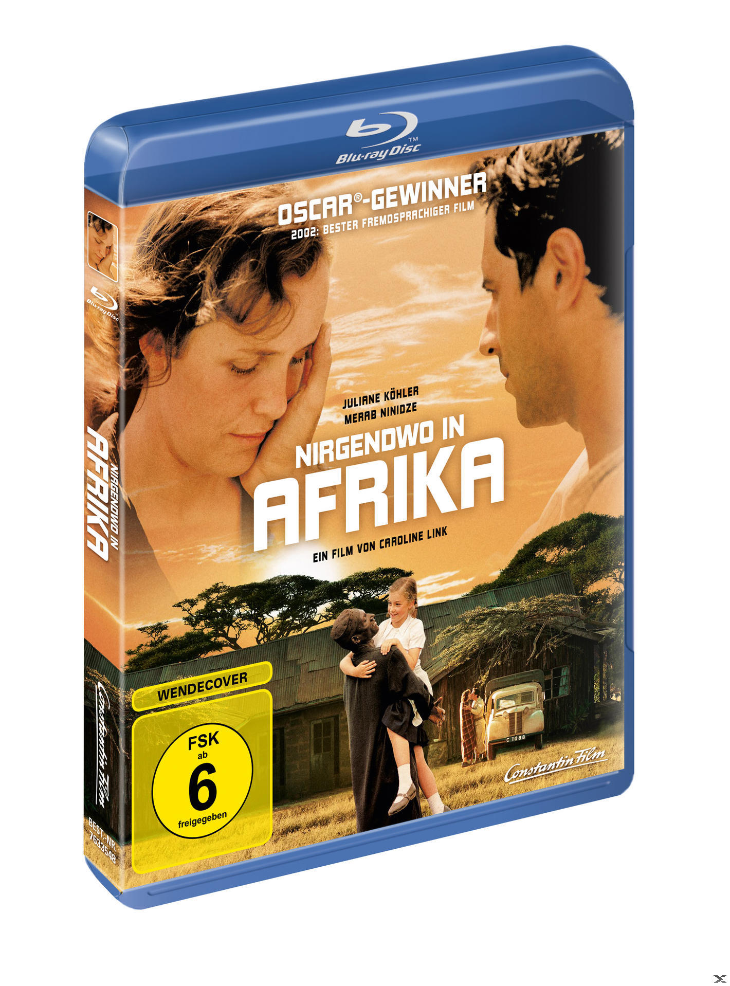 DVD-Cover: Frau und Mann auf dem Cover, Filmtitel auf Deutsch und eine blaue Hülle.