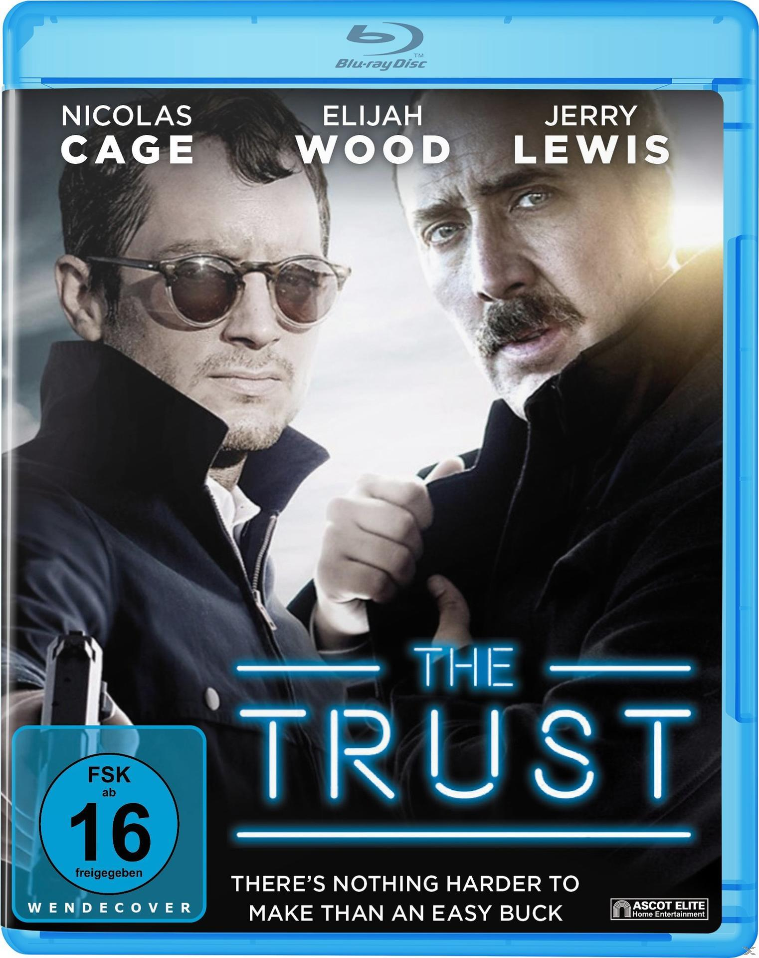 Filmcover für „The Trust“ mit Nicolas Cage und Elijah Wood. Blu-ray Disc mit einer Bewertung von 16.