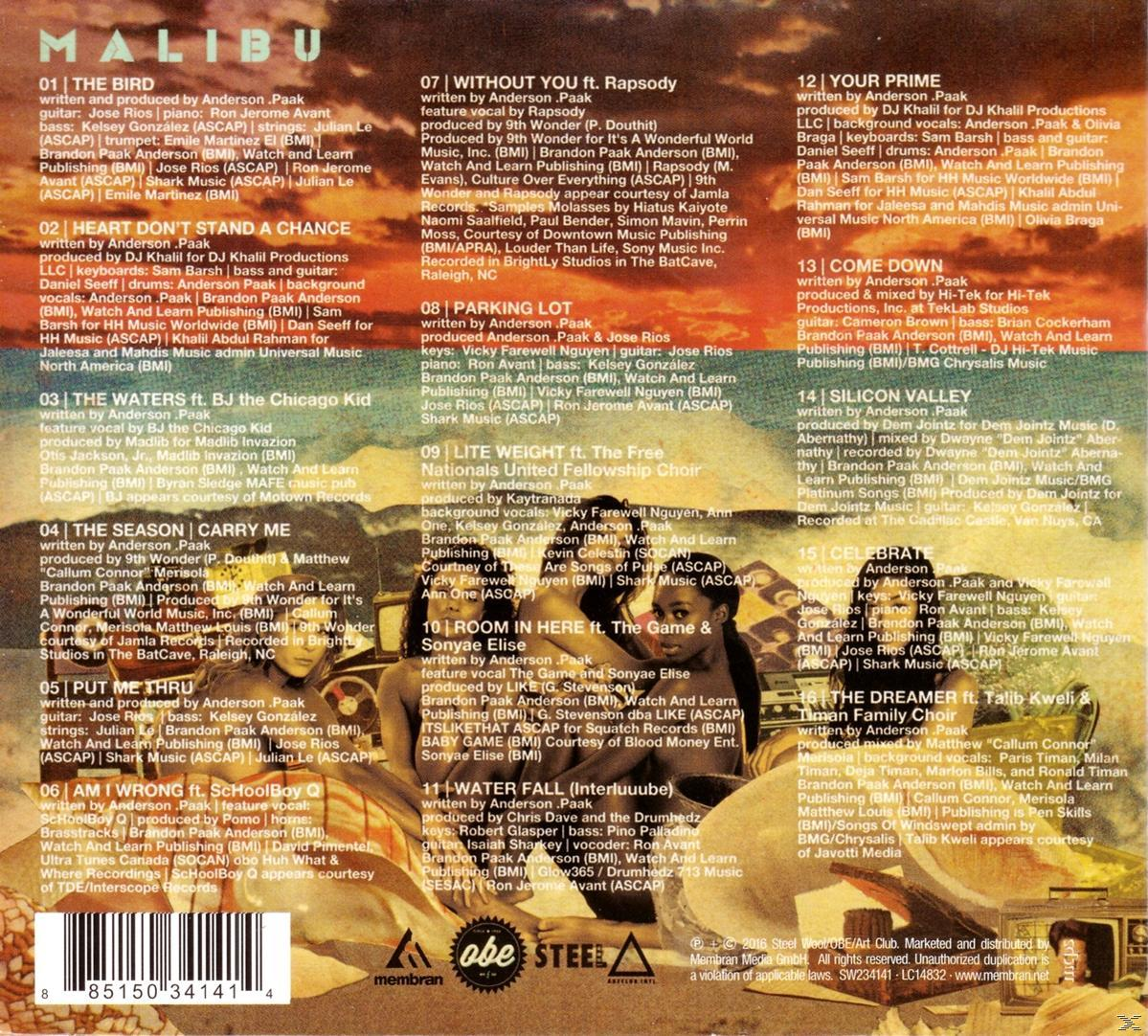 Anderson .Paak - - (CD) Malibu