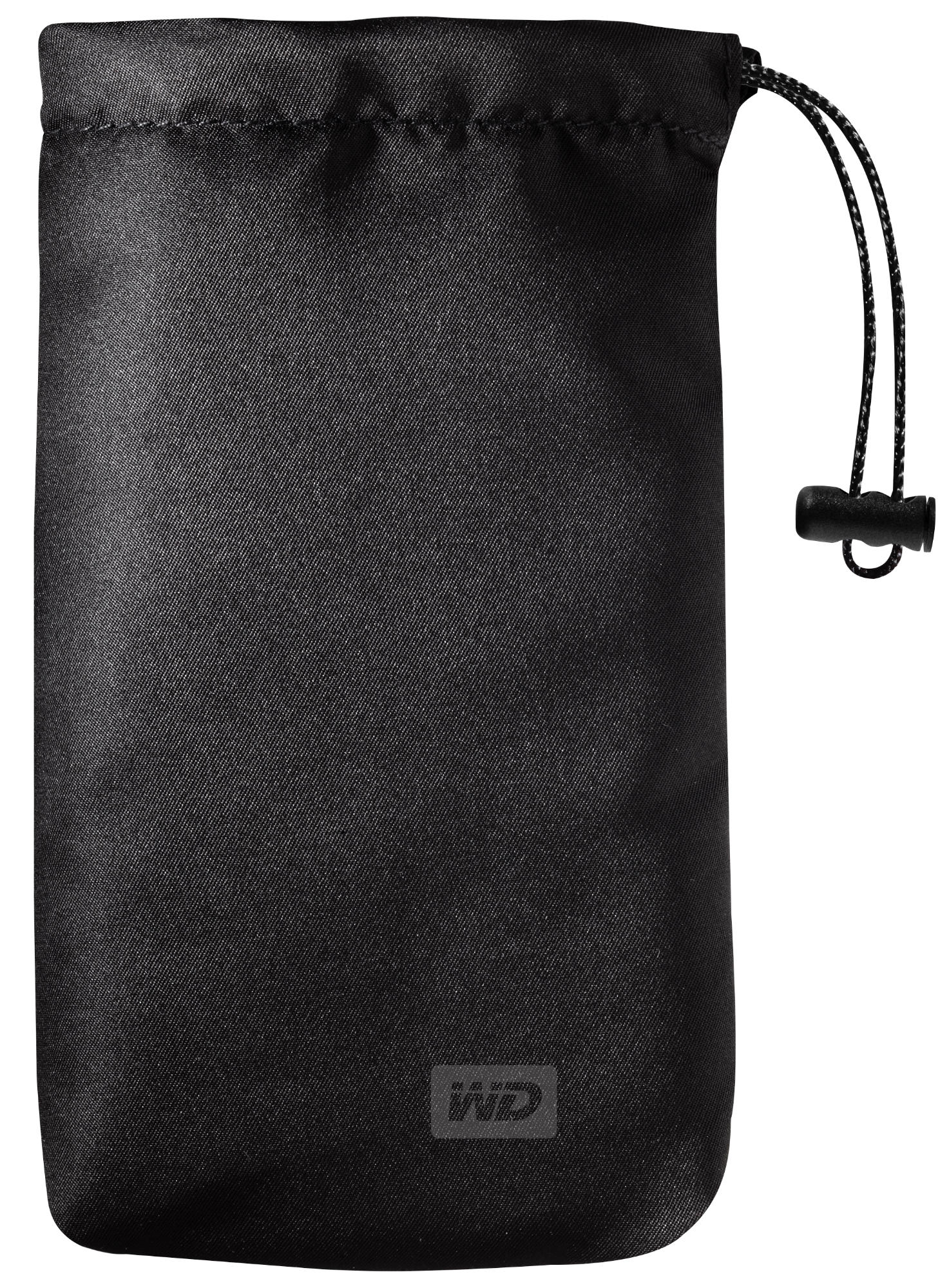 Disco duro externo 1 TB - Western Digital Passport Ultra, Negro + Funda