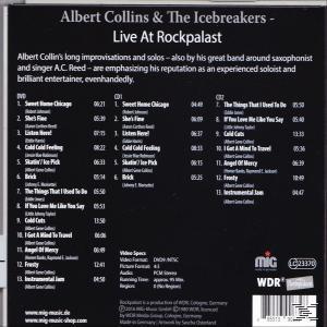Rückseite der DVD 'Albert Collins & The Icebreakers - Live At Rockpalast'. Trackliste und Details.